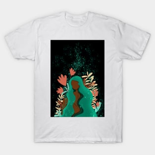 Magical Lady 3, Emerald Figure Illustration T-Shirt